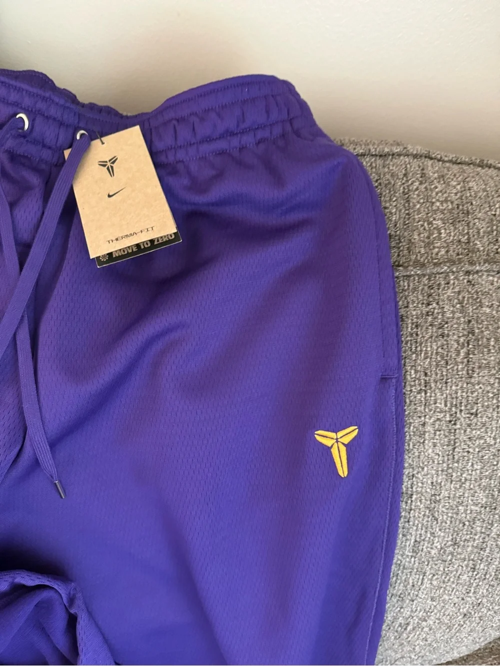 New Nike Kobe “black Mamba” Purple and Yellow Hoodie and Sweatpants Set Sz L